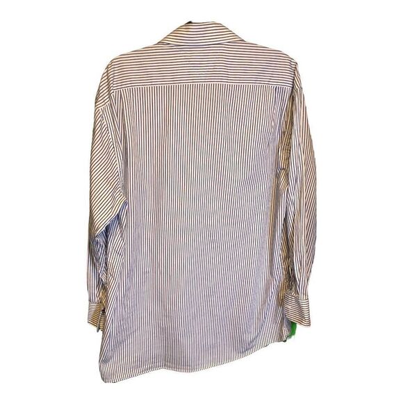 Men’s Tommy Hilfiger Blue & White Striped Dress Shirt L/S Button Down Size XL - Picture 5 of 6